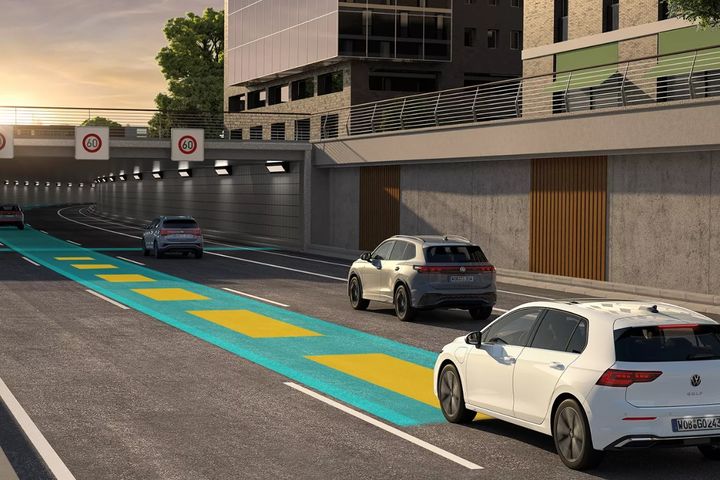 Keeps you in lane. And keeps others at a distance. image