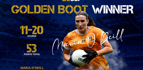 Antrim’s Maria O’Neill claims 2026 ZuCar Golden Boot award image
